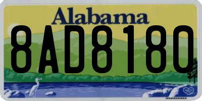 AL license plate 8AD8180
