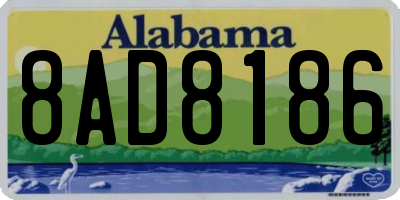 AL license plate 8AD8186