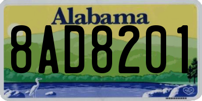 AL license plate 8AD8201