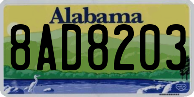 AL license plate 8AD8203