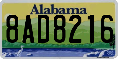 AL license plate 8AD8216