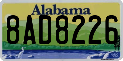 AL license plate 8AD8226