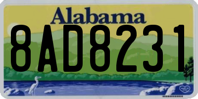 AL license plate 8AD8231