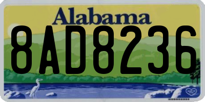 AL license plate 8AD8236
