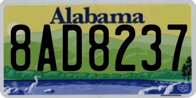 AL license plate 8AD8237