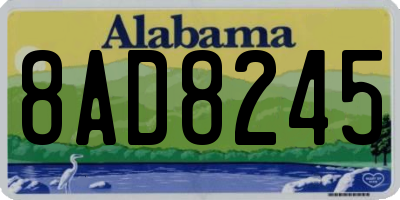 AL license plate 8AD8245