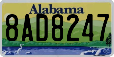 AL license plate 8AD8247