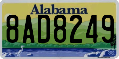 AL license plate 8AD8249