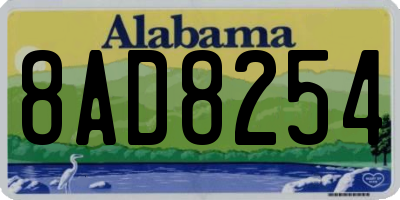 AL license plate 8AD8254