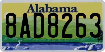 AL license plate 8AD8263