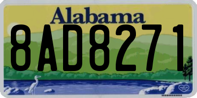 AL license plate 8AD8271