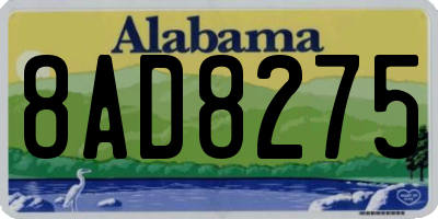 AL license plate 8AD8275