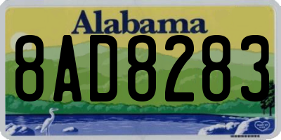 AL license plate 8AD8283