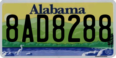 AL license plate 8AD8288