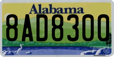 AL license plate 8AD8300