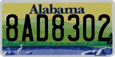 AL license plate 8AD8302