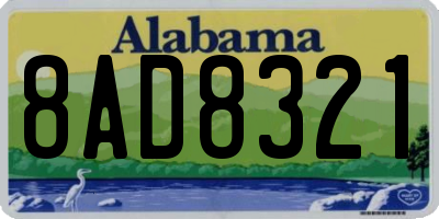 AL license plate 8AD8321