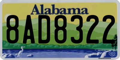 AL license plate 8AD8322