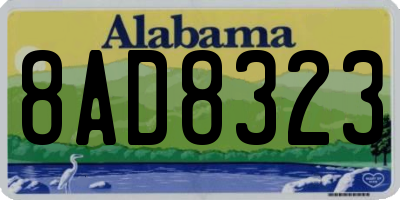 AL license plate 8AD8323