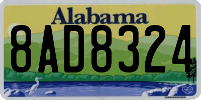 AL license plate 8AD8324