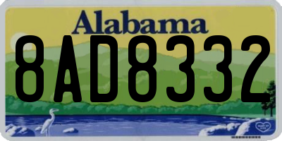AL license plate 8AD8332