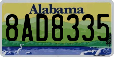 AL license plate 8AD8335