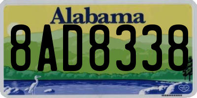 AL license plate 8AD8338