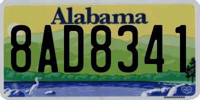 AL license plate 8AD8341