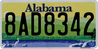 AL license plate 8AD8342