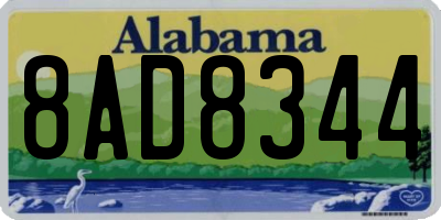 AL license plate 8AD8344