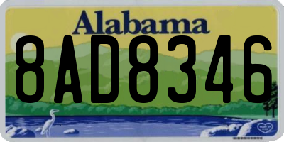 AL license plate 8AD8346