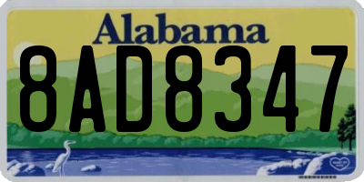 AL license plate 8AD8347