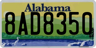 AL license plate 8AD8350