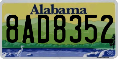 AL license plate 8AD8352