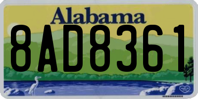 AL license plate 8AD8361