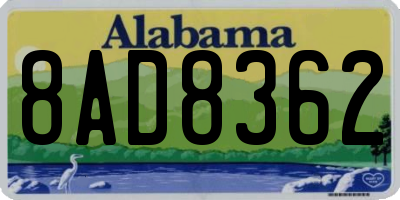 AL license plate 8AD8362