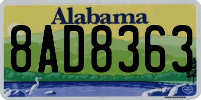 AL license plate 8AD8363
