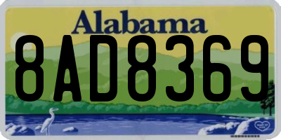 AL license plate 8AD8369