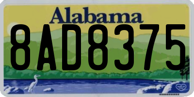 AL license plate 8AD8375