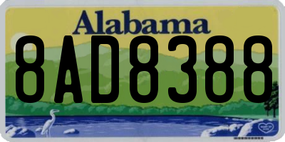AL license plate 8AD8388