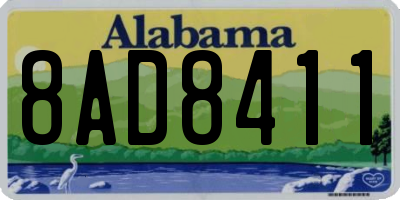 AL license plate 8AD8411