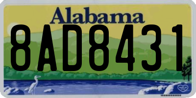 AL license plate 8AD8431