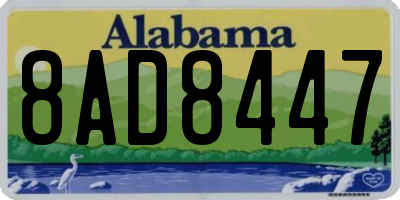 AL license plate 8AD8447
