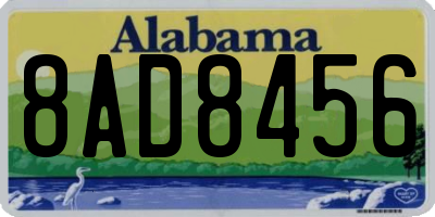AL license plate 8AD8456