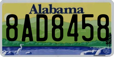 AL license plate 8AD8458