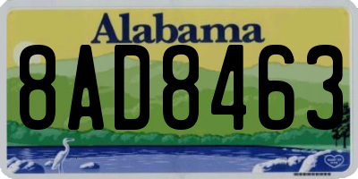 AL license plate 8AD8463