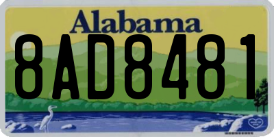 AL license plate 8AD8481