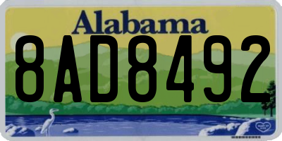 AL license plate 8AD8492