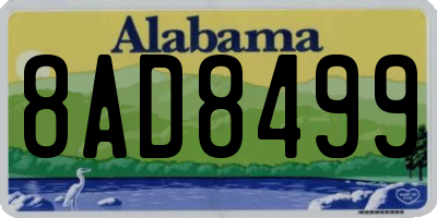AL license plate 8AD8499