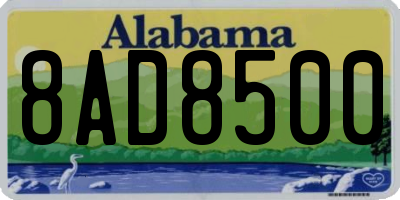 AL license plate 8AD8500